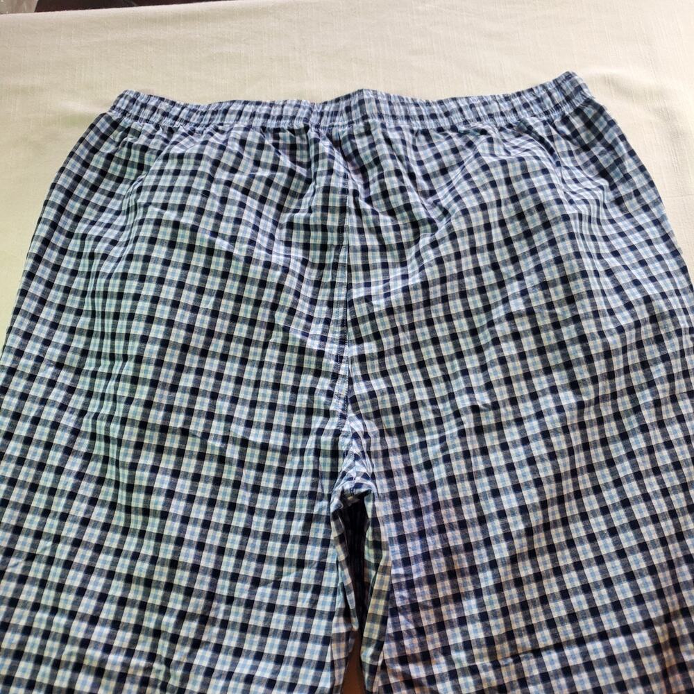 Mens Pajama Pants Size Large L Blue Plaid Sleepwear Lounge Bottoms Sleep Pants - Picture 5 of 5